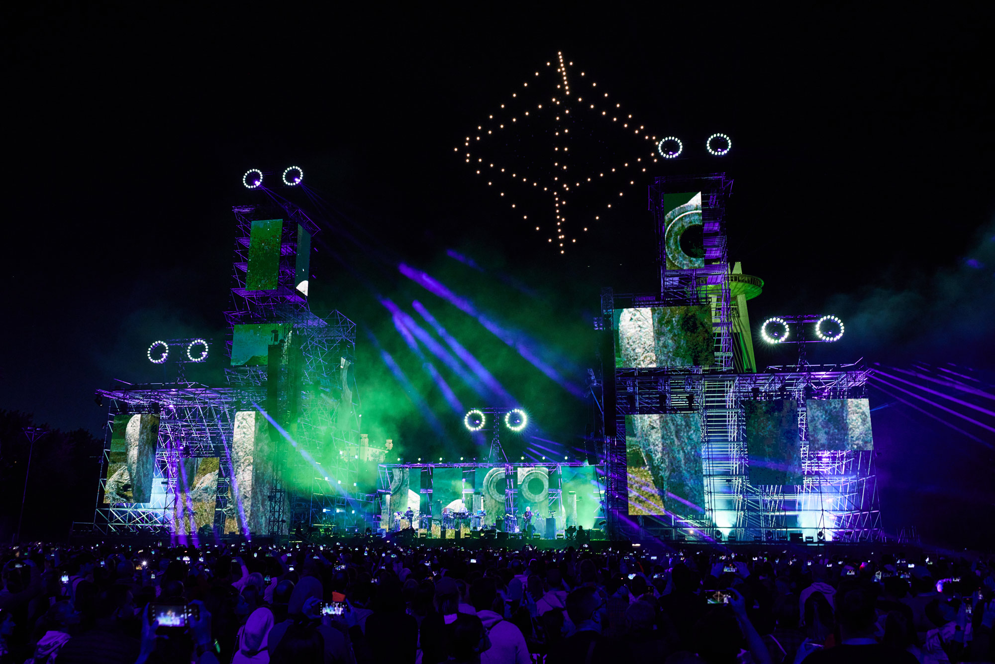 Jean-Michel Jarre live, lighting by Placing Shadows