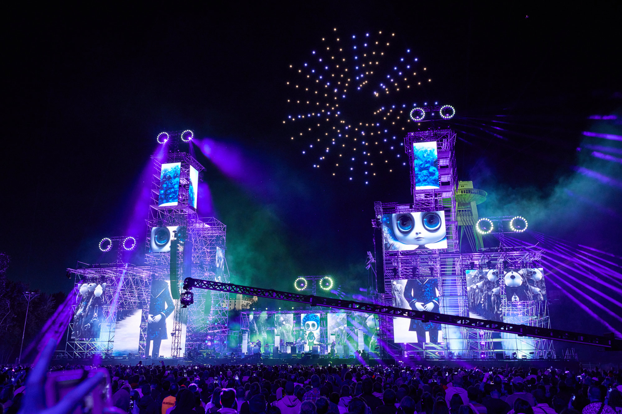 Jean-Michel Jarre live, lighting by Placing Shadows