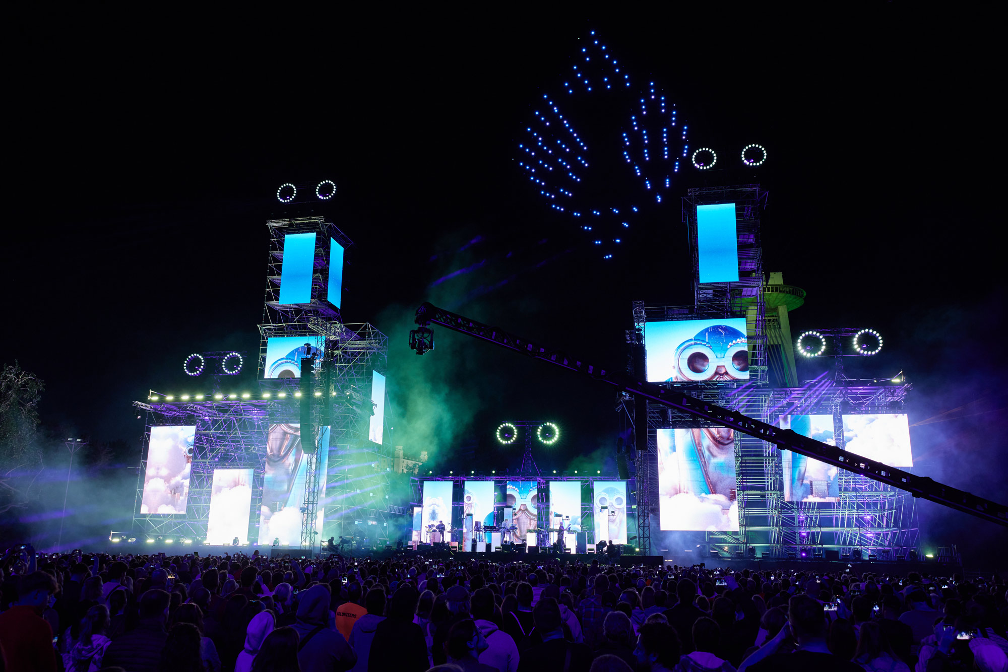 Jean-Michel Jarre live, lighting by Placing Shadows