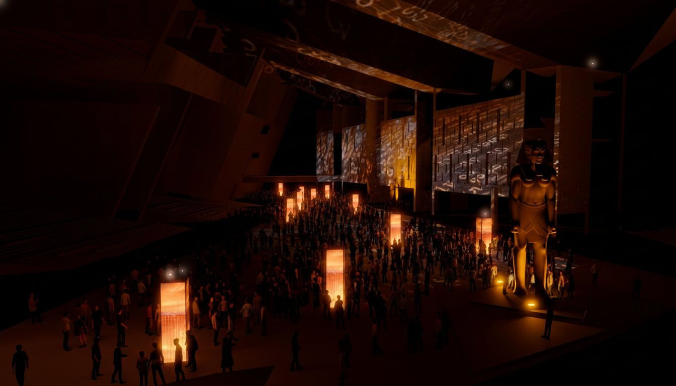 Initial study: immersive environment for a museum grand hall, Cairo